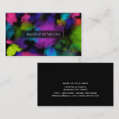 カラーメイクアップアーティスト美しいサロンブラック 名刺 (正面/裏面)