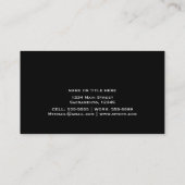 カラーメイクアップアーティスト美しいサロンブラック 名刺 (裏面)