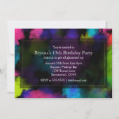 カラーメイクアップ美しいパーティの招待状 招待状 (正面)