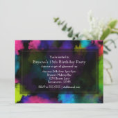 カラーメイクアップ美しいパーティの招待状 招待状 (スタンド正面)
