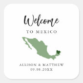 カラーメキシコ結婚の歓迎バッグまたは箱 スクエアシール (正面)