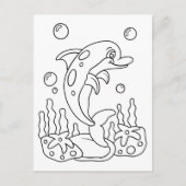 カラーメドルフィン |キッズアクティビティカード ポストカード (正面)