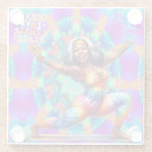 カラーメヒッパイシックインハールコースター ガラスコースター (裏面)