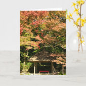 カラーメープルツリーアンドレストハウス カード (黄色い花)