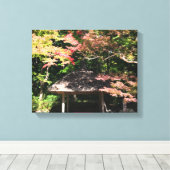 カラーメープルツリーアンドレストハウス キャンバスプリント (インサイチュ (ウッドフロア))