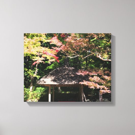 カラーメープルツリーアンドレストハウス キャンバスプリント (正面)