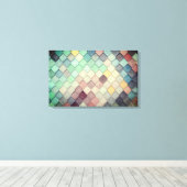 カラーモザイクタイル キャンバスプリント (インサイチュ (ウッドフロア))