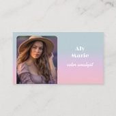 カラーモダンアナリストのPersonal Stylistロゴ 名刺 (裏面)