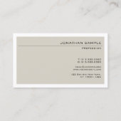 カラーモダンエレガントミニマルプロフェッショナル 名刺 (裏面)
