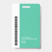 カラーモダンカスタムロゴ従業員名バーコード バッジ (裏面)