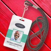 カラーモダンカスタムロゴ従業員名バーコード バッジ