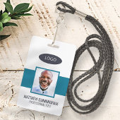 カラーモダンカスタムロゴ従業員名バーコード バッジ