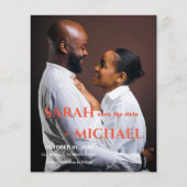 カラーモダンコラージュ予算日付の保存 チラシ (正面)