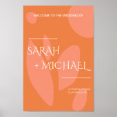 カラーモダンコラージュ座席表 ポスター (正面)