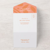 カラーモダンコラージュ結婚ズ オールインワン招待状 (外側)