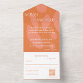 カラーモダンコラージュ結婚ズ オールインワン招待状 (内側)