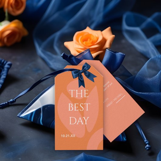 カラーモダンコラージュ結婚ズ ギフトタグ