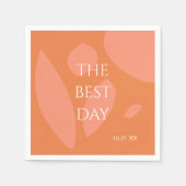 カラーモダンコラージュ結婚ズ スタンダードカクテルナプキン (正面)