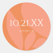 カラーモダンコラージュ結婚ズ ラウンドシール (正面)