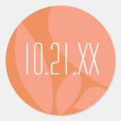 カラーモダンコラージュ結婚ズ ラウンドシール (正面)