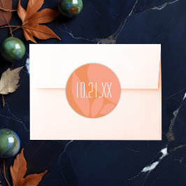 カラーモダンコラージュ結婚ズ ラウンドシール