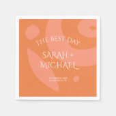 カラーモダンコラージュ スタンダードカクテルナプキン (正面)