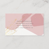 カラーモダンブロックと金ゴールドスパッタ 名刺 (裏面)