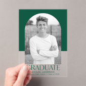 カラーモダンブロックアクリル卒業発表 アクリル招待状 (インサイチュ (ポータブル))