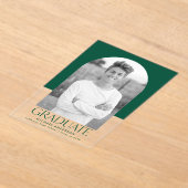 カラーモダンブロックアクリル卒業発表 アクリル招待状 (レイダウン)