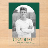 カラーモダンブロックアクリル卒業発表 アクリル招待状 (正面)