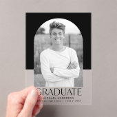 カラーモダンブロックアクリル卒業発表 アクリル招待状 (インサイチュ (ポータブル))