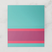 カラーモダンブロックターコイズピンクパープル プレイスカード (外部開封)