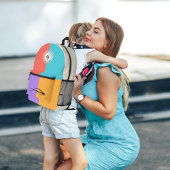 カラーモダンブロックバックパック – Stay クール Stay Kind プリントバックパック