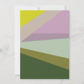 カラーモダンブロックパープルグリーン卒業パーティー 招待状 (裏面)