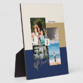 カラーモダンブロックファミリーギフト写真コラージュ フォトプラーク (側面)