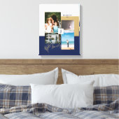 カラーモダンブロックファミリー写真コラージキャンバスPri キャンバスプリント (インサイチュ (寝室))
