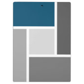 カラーモダンブロックモザイク海ブルーグレー白 クリップボード (裏面)