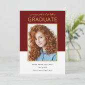 カラーモダンブロック写真の卒業 案内状 (スタンド正面)