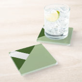 カラーモダンブロック図形2 ガラスコースター (アングル)