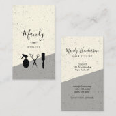 カラーモダンブロック斑点美容師 名刺 (正面/裏面)