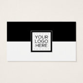 カラーモダンブロック白黒名刺 (裏面)