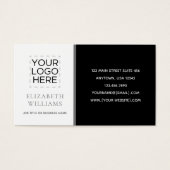 カラーモダンブロック白黒名刺 (正面)