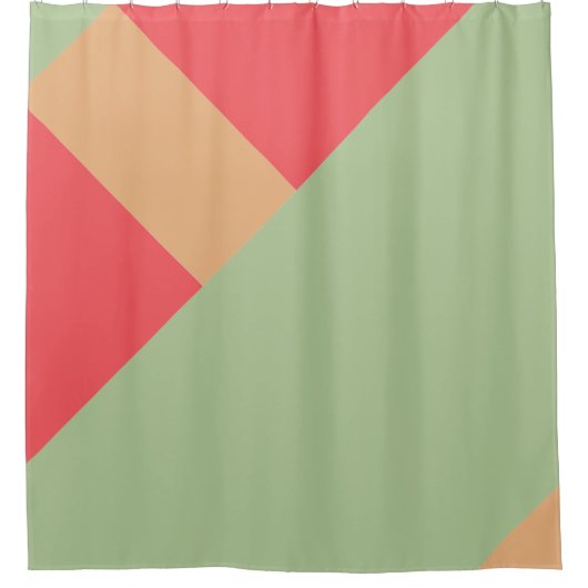 カラーモダンブロック1 シャワーカーテン (正面)