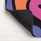 カラーモダン抽象芸術パターンPink Blue Black マウスパッド (コーナー)