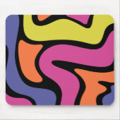 カラーモダン抽象芸術パターンPink Blue Black マウスパッド (正面)