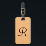 カラーモノグラムミニマリストの選択バッグ ラゲッジタグ<br><div class="desc">お好みのカラーモノグラムミニマルバッグラゲッジタグを選択 – デザイナー!!!このモダンラゲッジタグは黒い文字であなたの色である。デフォルト淡い色のはオレンジ。色の多くから選択する。シンプルエレガントシック！簡単のカスタマイズまたはサンプル文字の削除All Rights Reserved © 2019 Alan & Marcia Socolik.</div>