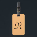 カラーモノグラムミニマリストの選択バッグ ラゲッジタグ<br><div class="desc">お好みのカラーモノグラムミニマルバッグラゲッジタグを選択 – デザイナー!!!このモダンラゲッジタグは黒い文字であなたの色である。デフォルト淡い色のはオレンジ。色の多くから選択する。シンプルエレガントシック！簡単のカスタマイズまたはサンプル文字の削除All Rights Reserved © 2019 Alan & Marcia Socolik.</div>