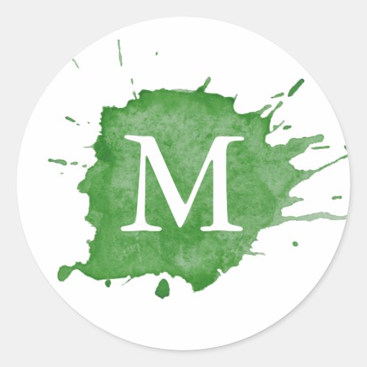 カラーモノグラム⎥シールのスプラッシュ ラウンドシール (正面)