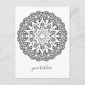 カラーユアウンマンダラ – DIYカラーリングブック1 ポストカード (正面)