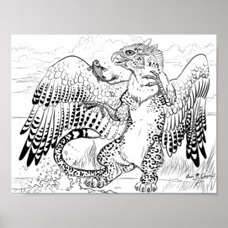カラーユアオート魚釣りヒョウGriffin ポスター